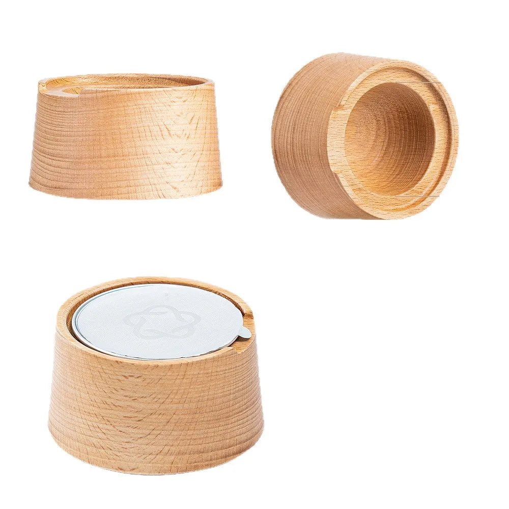 Reusable Coffee Capsule Body with 100Pcs Aluminum Foil Seals and Beech Wood Powder Tamper for Espresso Machines