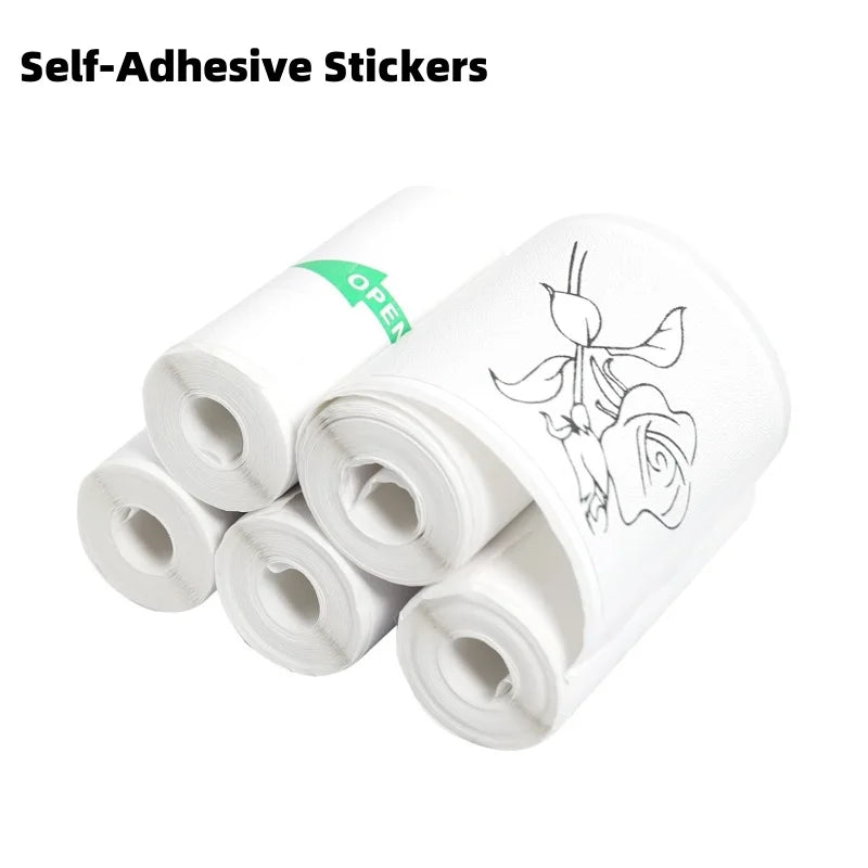 Portable thermal mini printer photo pocket thermal label print 58mm printing wireless Bluetooth Android iOS print sticker paper