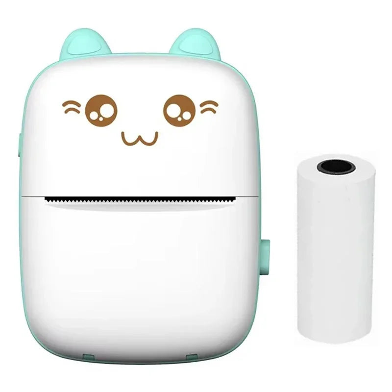 Portable thermal mini printer photo pocket thermal label print 58mm printing wireless Bluetooth Android iOS print sticker paper