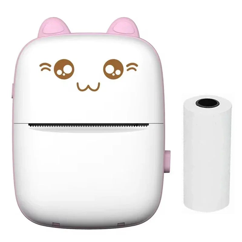 Portable thermal mini printer photo pocket thermal label print 58mm printing wireless Bluetooth Android iOS print sticker paper